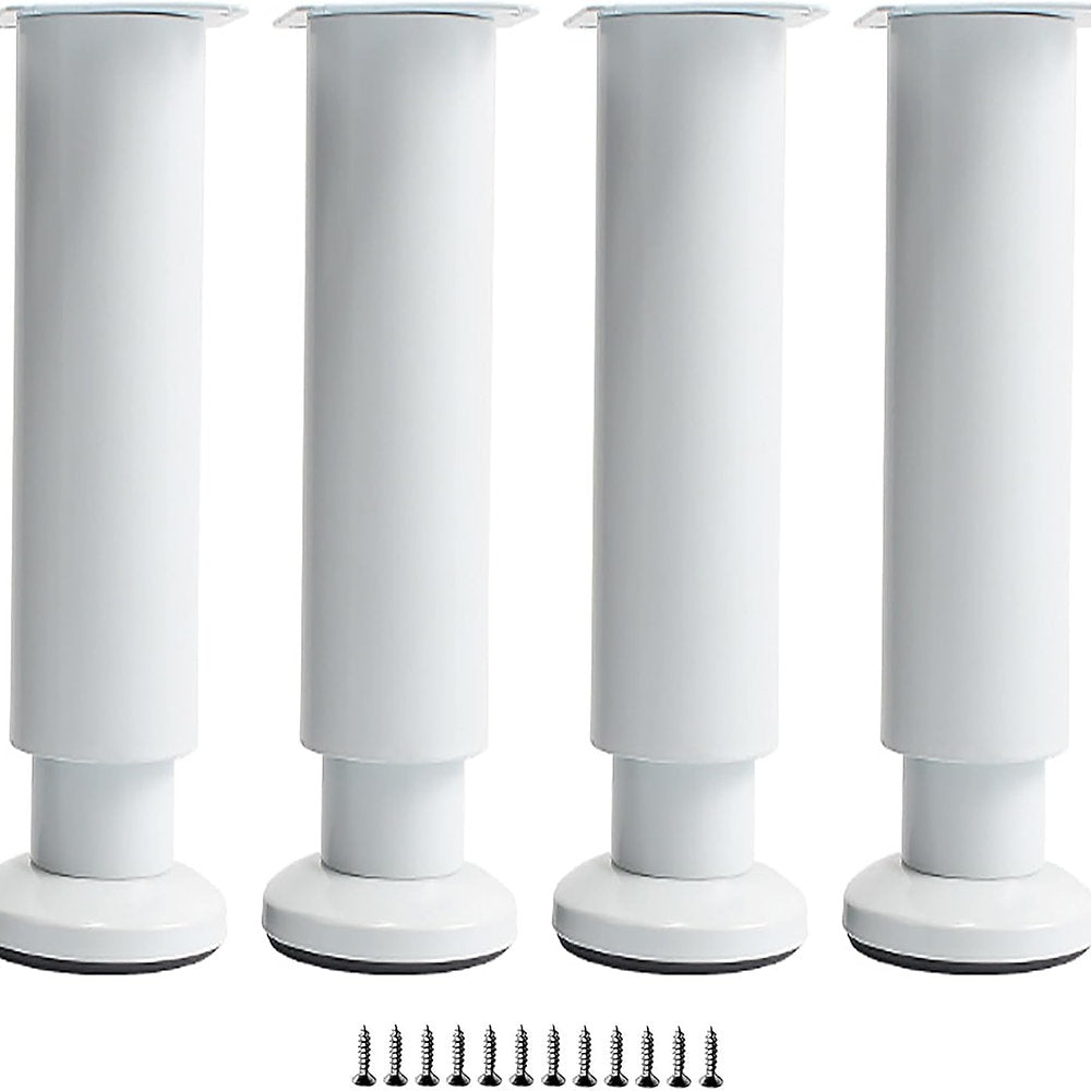 Pachet 4 picioare mobilier inox, dulap, canapea 20-21cm, Alb