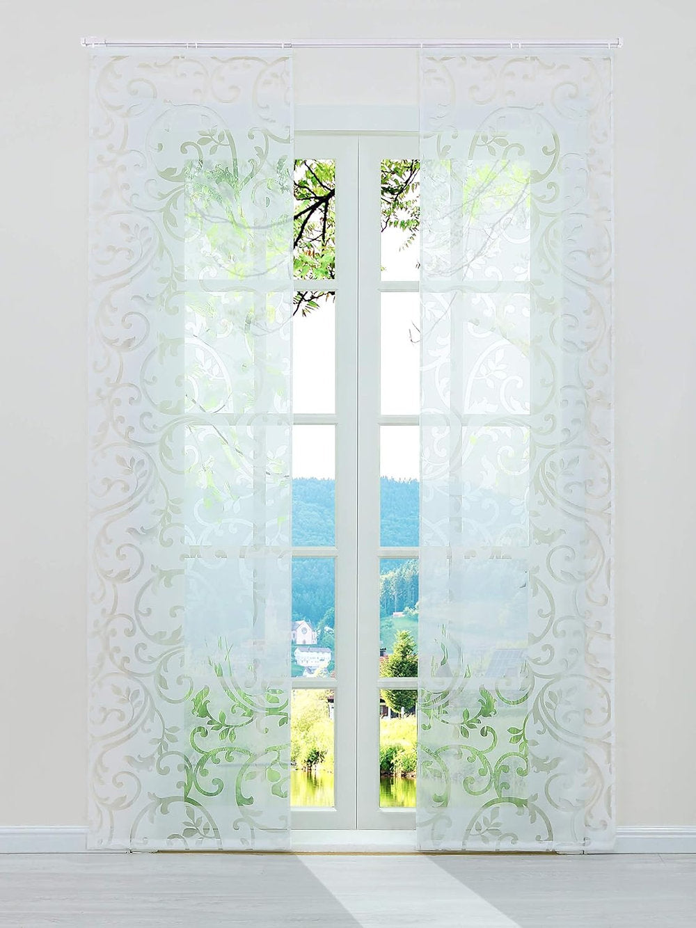 Perdele decorative cu sistem de glisare 57x225cm