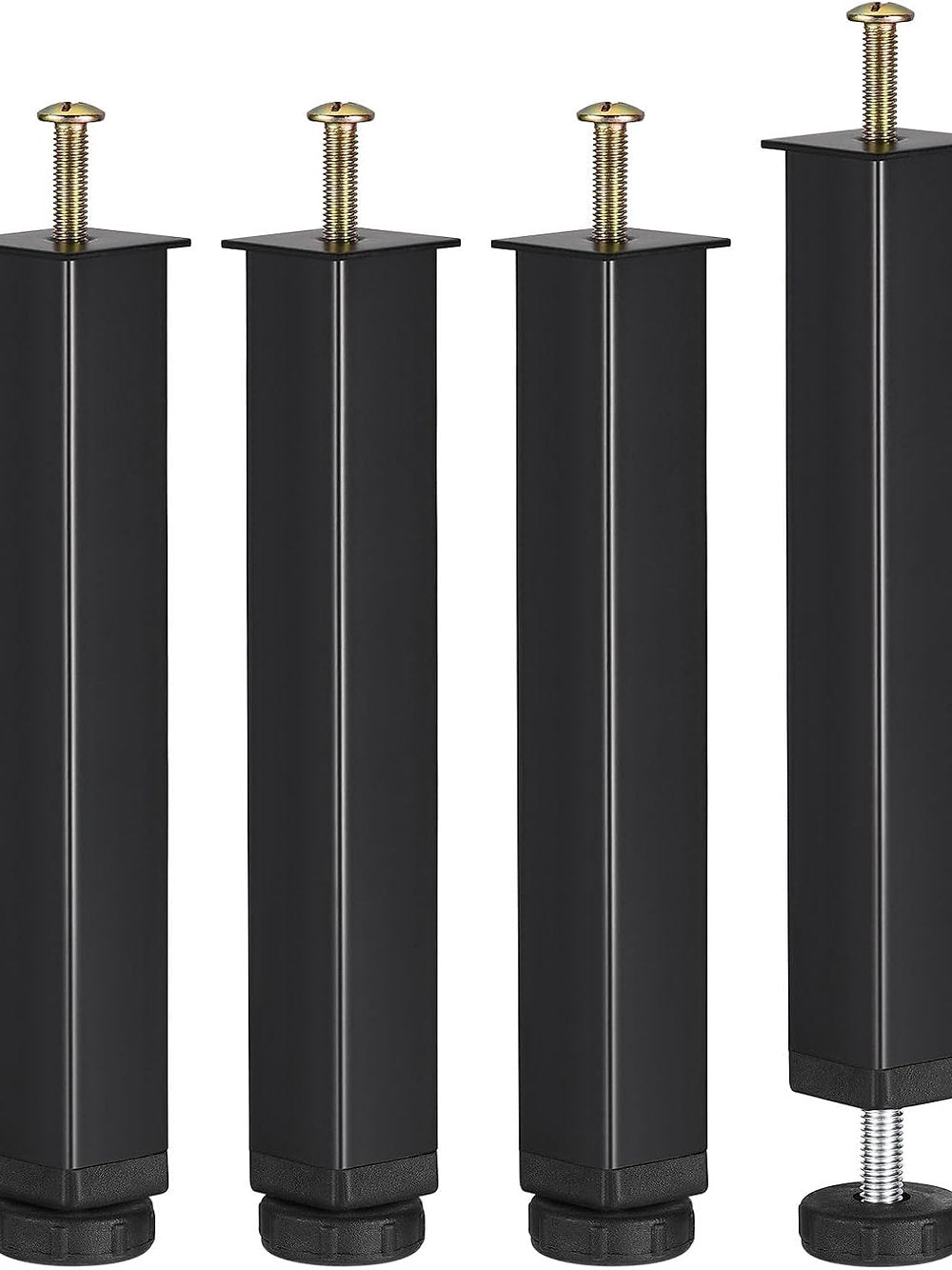 Set de 4 picioare mobila,Quarkzman, reglabile 22-24cm, otel carbon