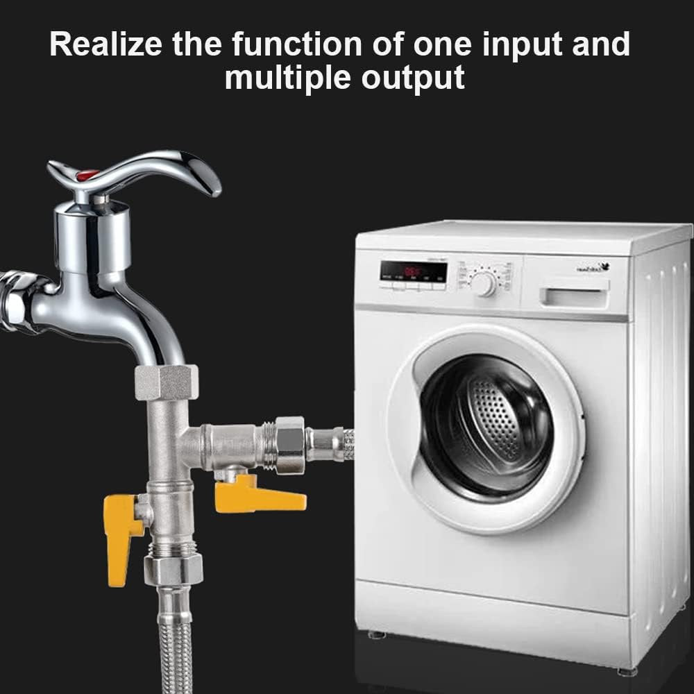 Adaptor, divertor 3cai, doi robineti, 1/2