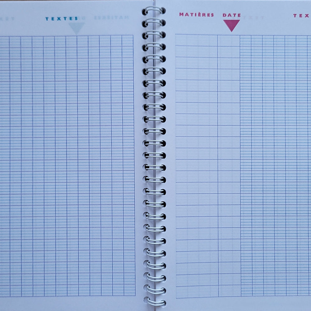 Caiet spirala 17x22cm cu liniatura franceză, metric, 148 pagini,