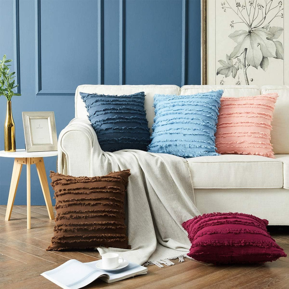 Fete perna cu fermoar, decorative, 60x60cm set de 2