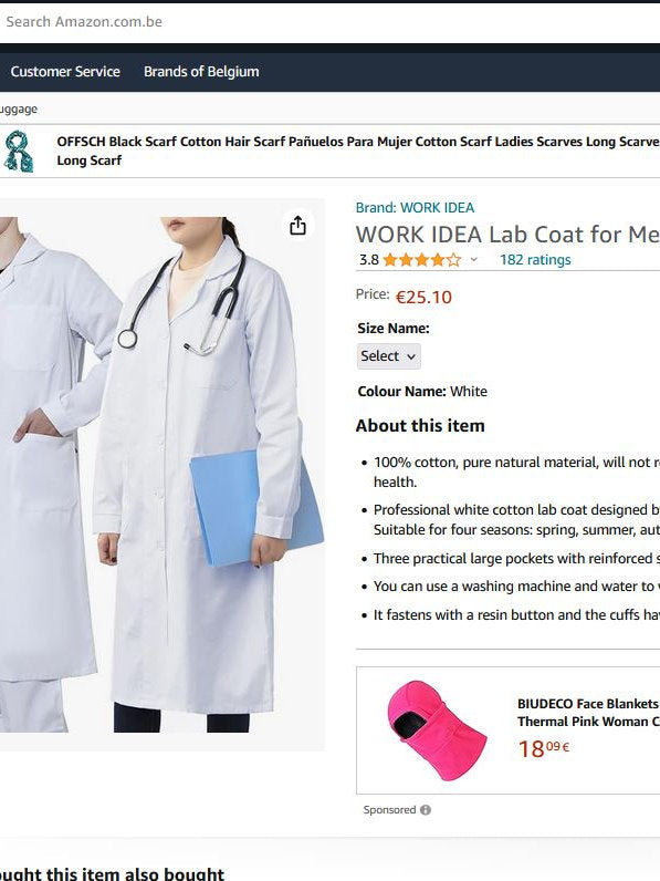 Halat medical 100% bumbac, 3XL