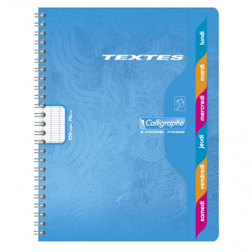 Caiet spirala 17x22cm cu liniatura franceză, metric, 148 pagini,