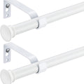 Set de 2 Galerii, Dakepole, bara perdele, draperii, 71 - 224cm, alb