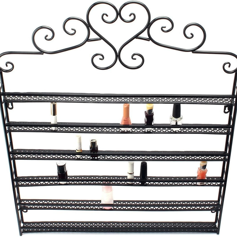 Organizator lac unghii, FullBerg raft display, 6 nivele, 75x60x5.5cm,negru