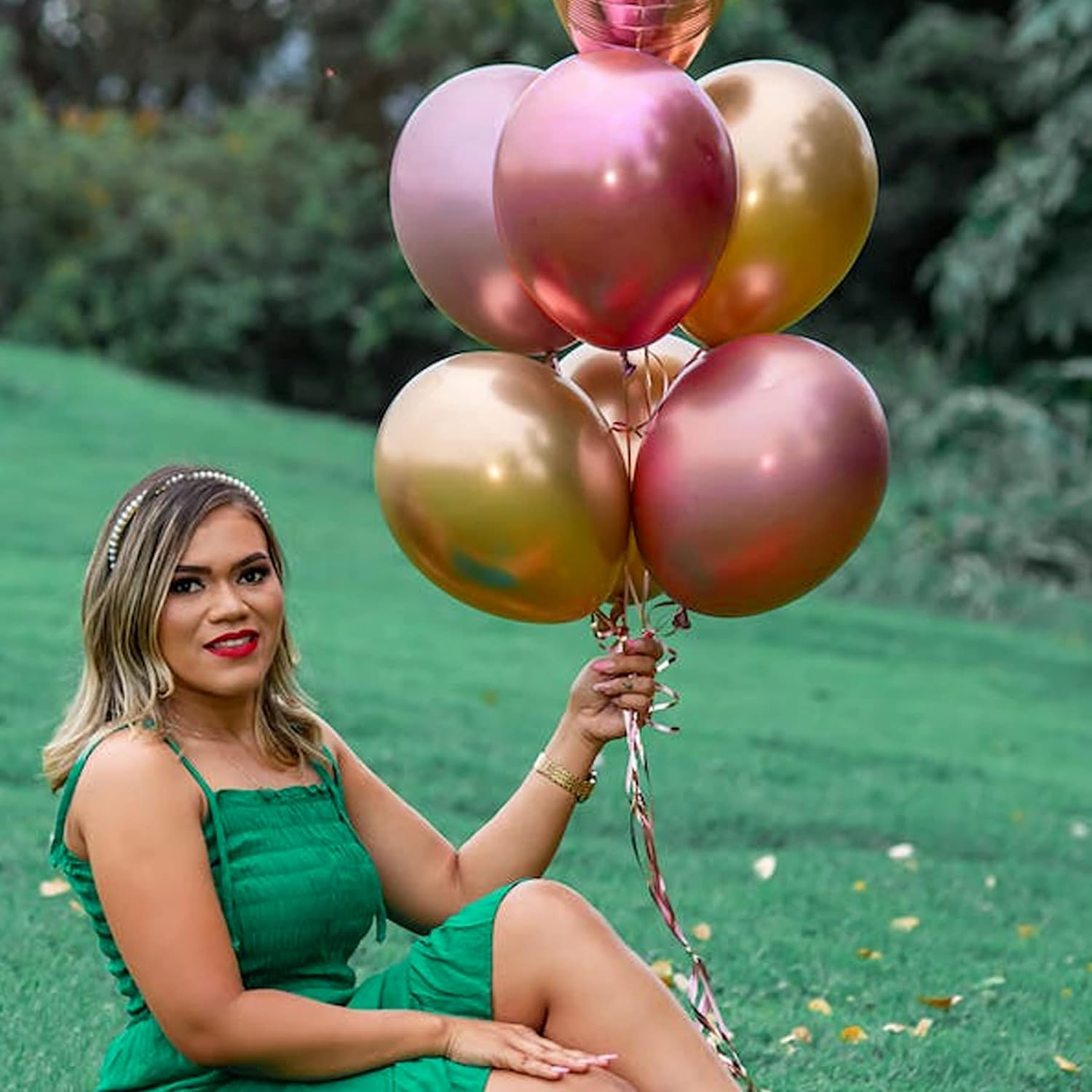 Set de 120 baloane albastre, 30cm