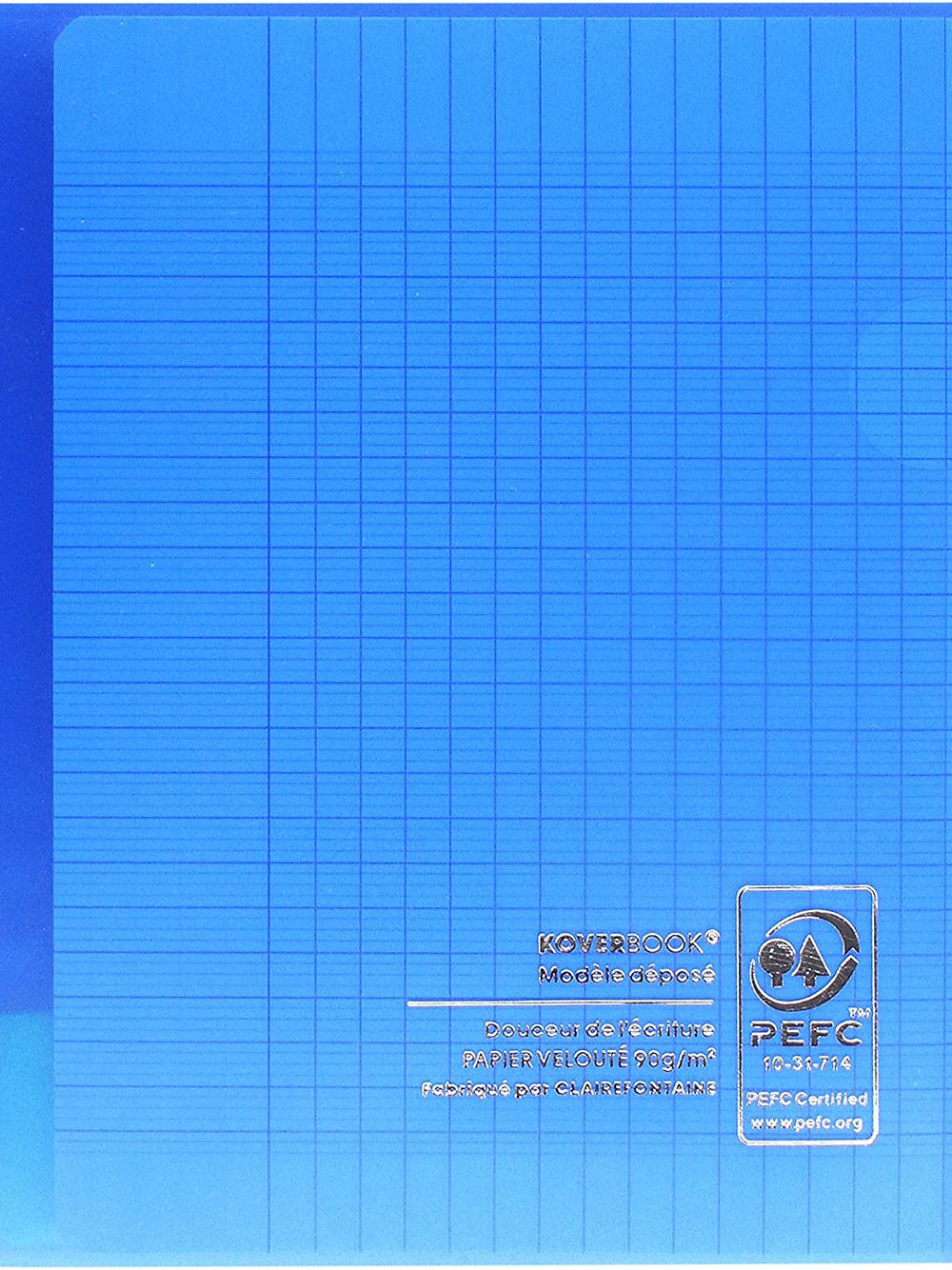 Caiet Koverbook cu capsare 17 x 22cm 96 pagini Séyès Ruling Blue