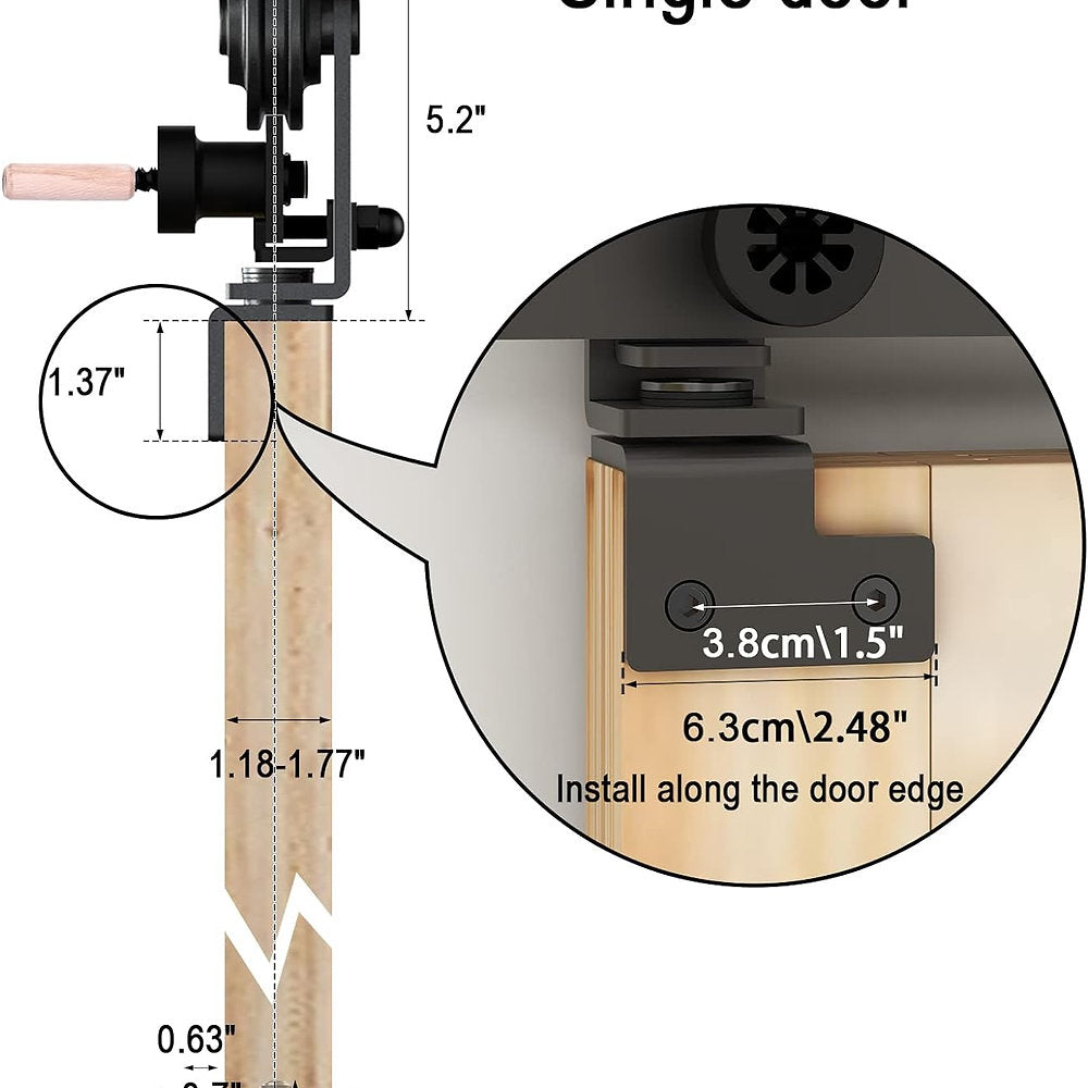 Kit de montare usi pliabile, mecanism usa plianta, hambar