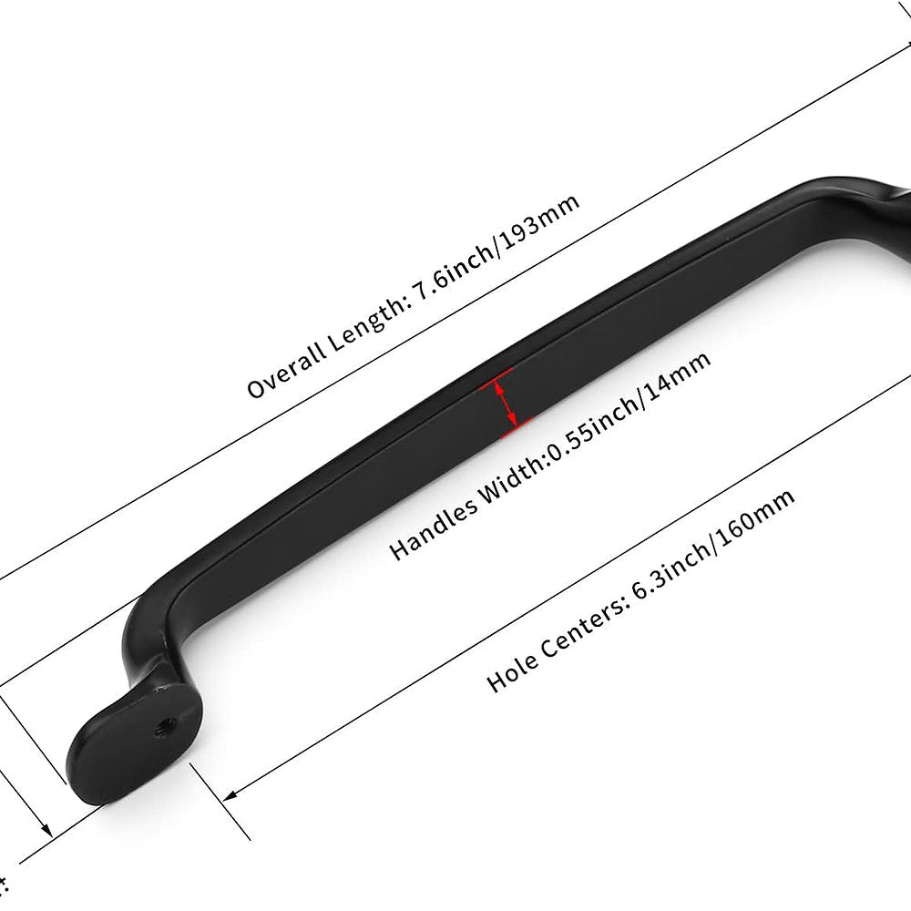 Maner mobila, sertar Furniware, negru, 193mm