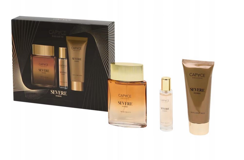 Set cadou barbati parfum x 2, sampon gel dus Exclusive, Severe, 24x18x5cm