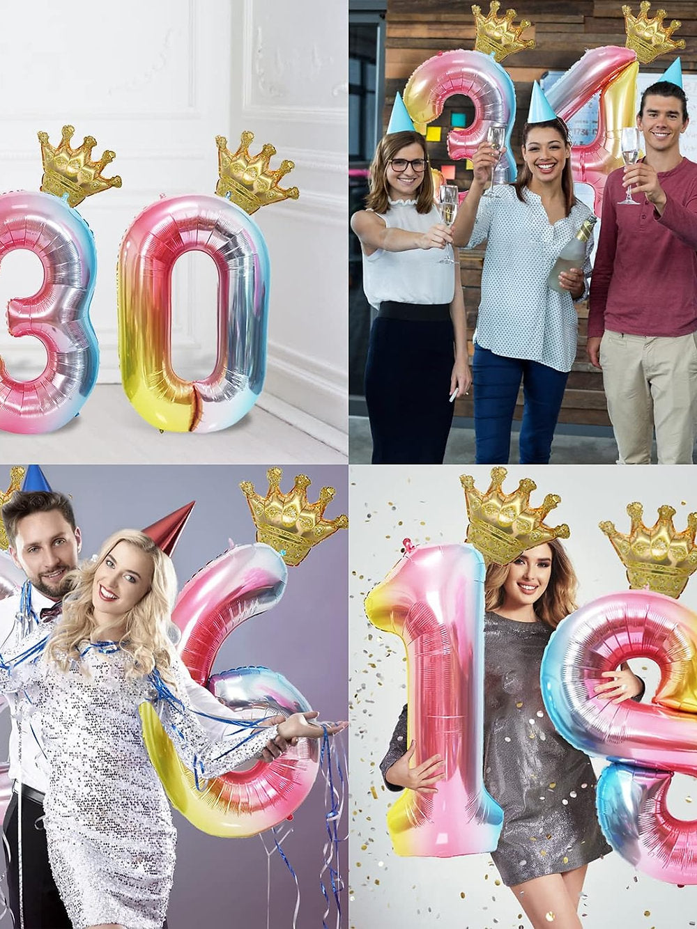 Baloane pentru diferite ocazii numere 0,3,4,5&7, 101cm