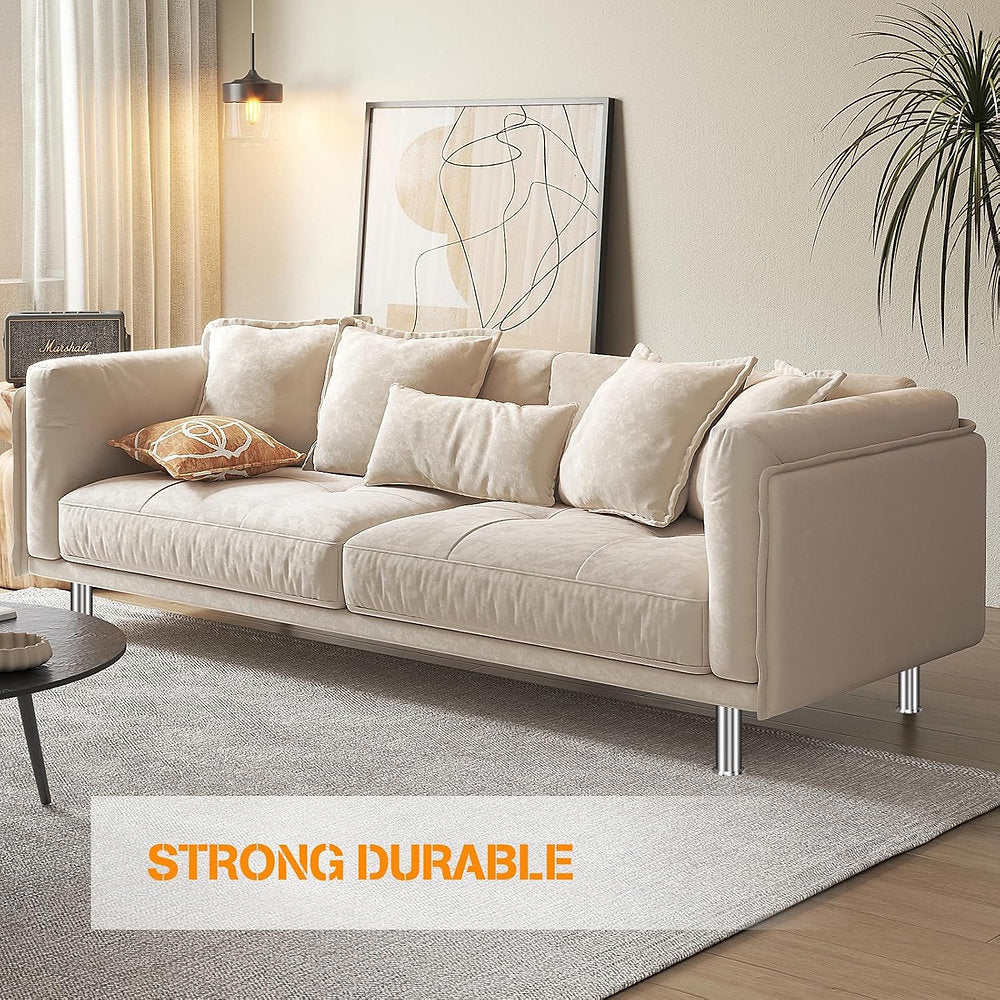 Pachet 4 picioare mobilier inox, dulap, canapea 8 cm