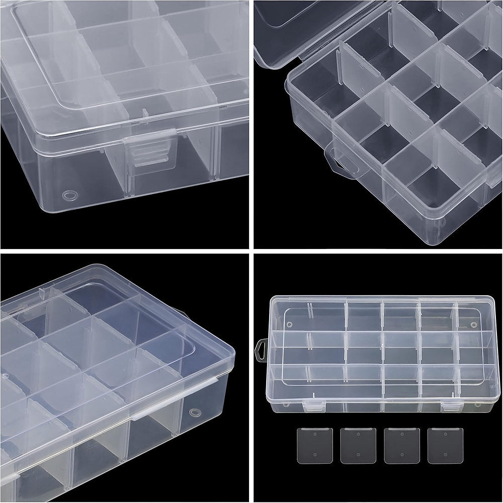 Cutie plastic sortare, Belle Vous, 11 x 24 x 4cm, 18 comartimente, universala