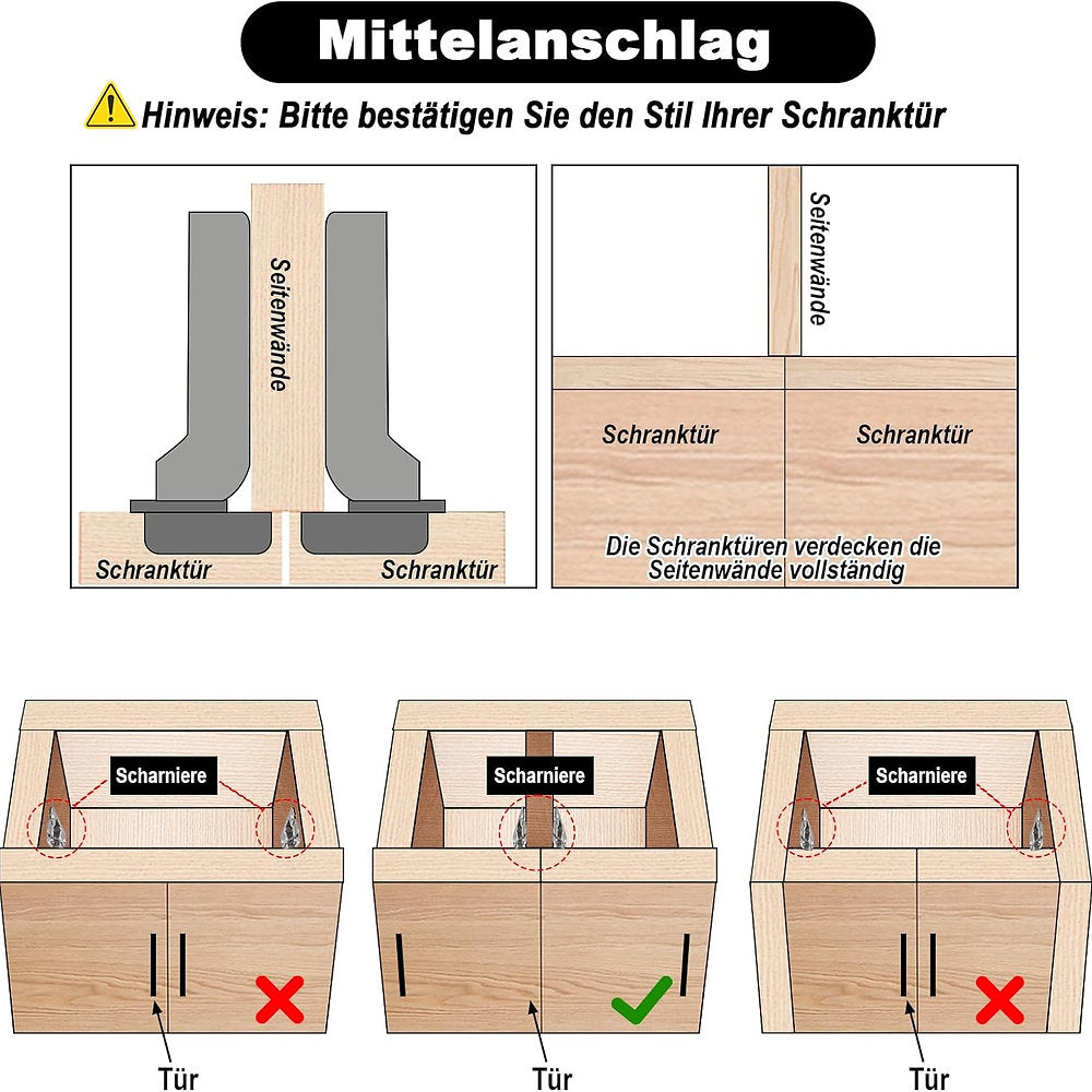 Balamale usa dulap masa cu amortizor si suruburi, 110°, 48x108mm, set de 6