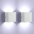 Aplice LED 6W, lumina alba rece, 10x5x10cm, set de2, alb