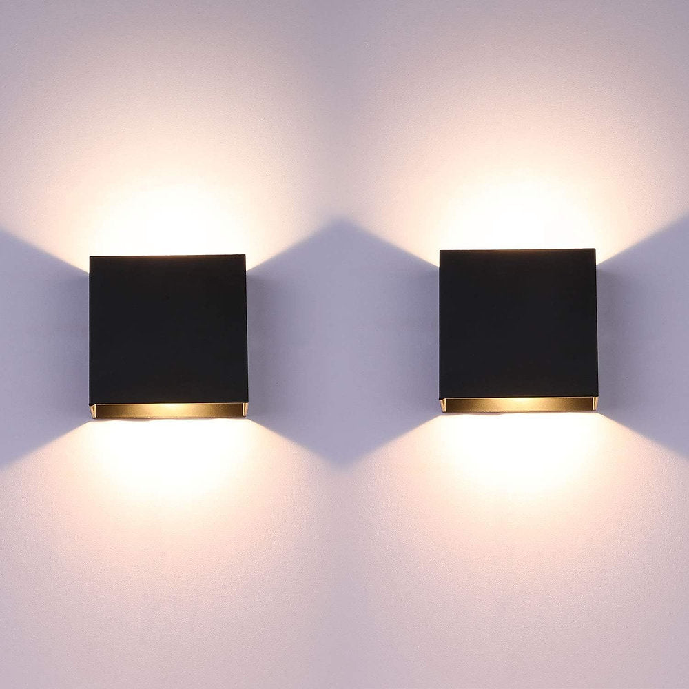 Aplice LED 6W, lumina alba cald, 10x5x10cm, set de2