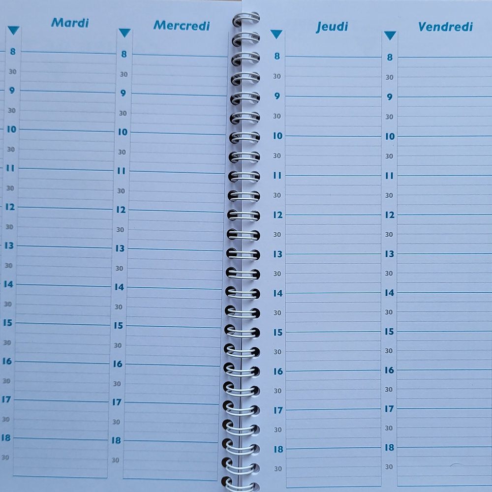 Caiet spirala 17x22cm cu liniatura franceză, metric, 148 pagini,