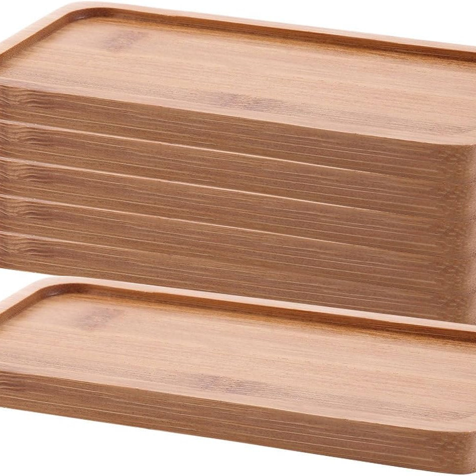 Tavă dreptunghiulară din bambus Set de 6, T4U