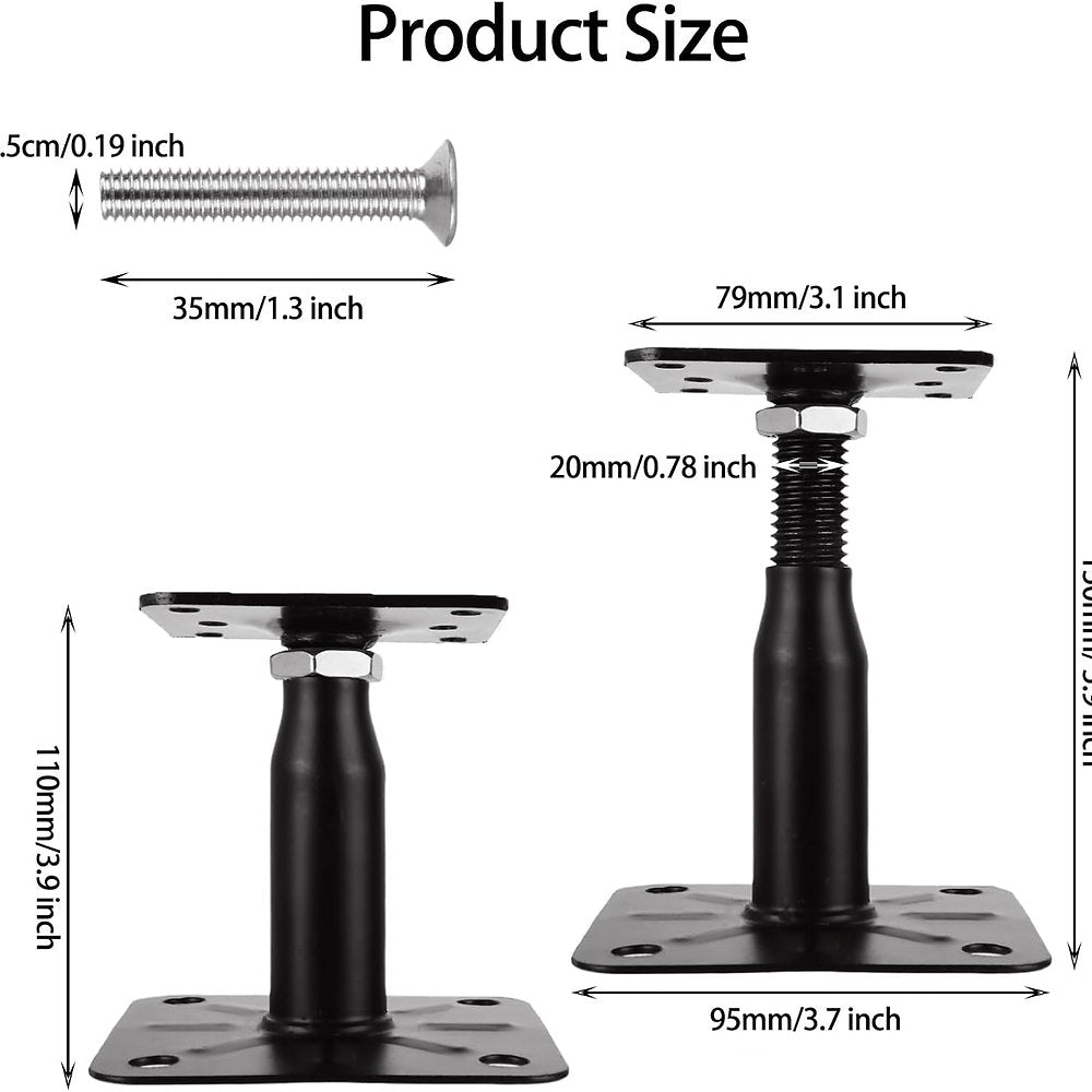 Suport stalp regtabil, Akolafe, 10-15cm, 75x95mm