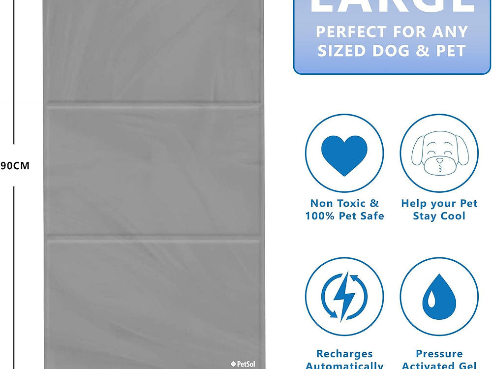 Covoraș de răcire PetSol pentru câini, pisici (90 x 50 cm)