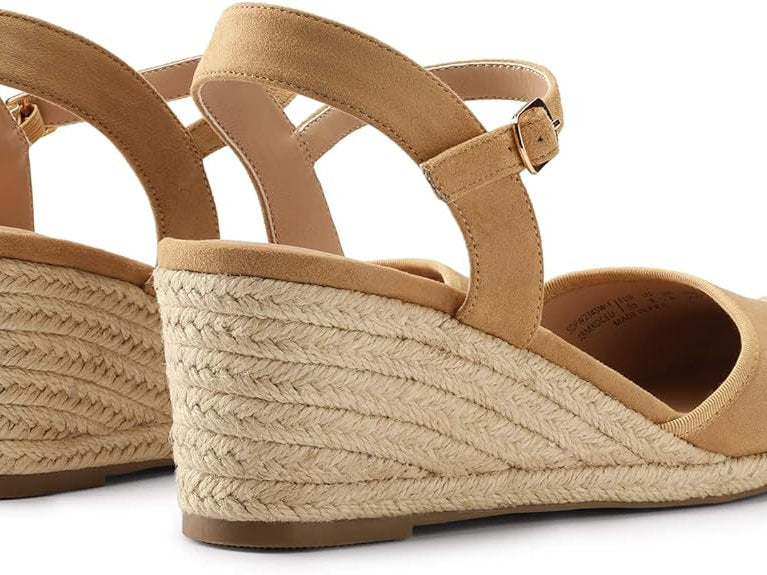 Sandale de damă cu toc, Dream Pairs, Kaki, 40