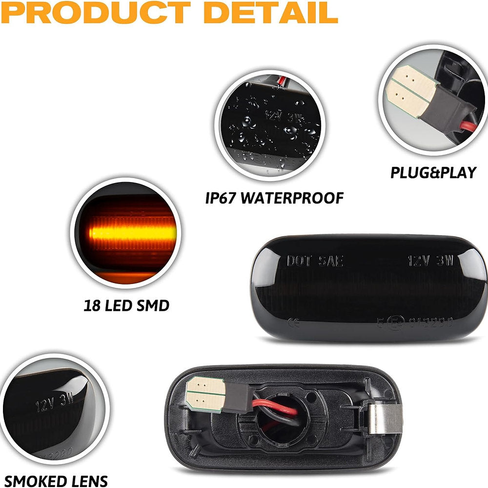 Lampi semnalizatoare AUDI cu LED-uri POPMOTORZ, pachet de 2