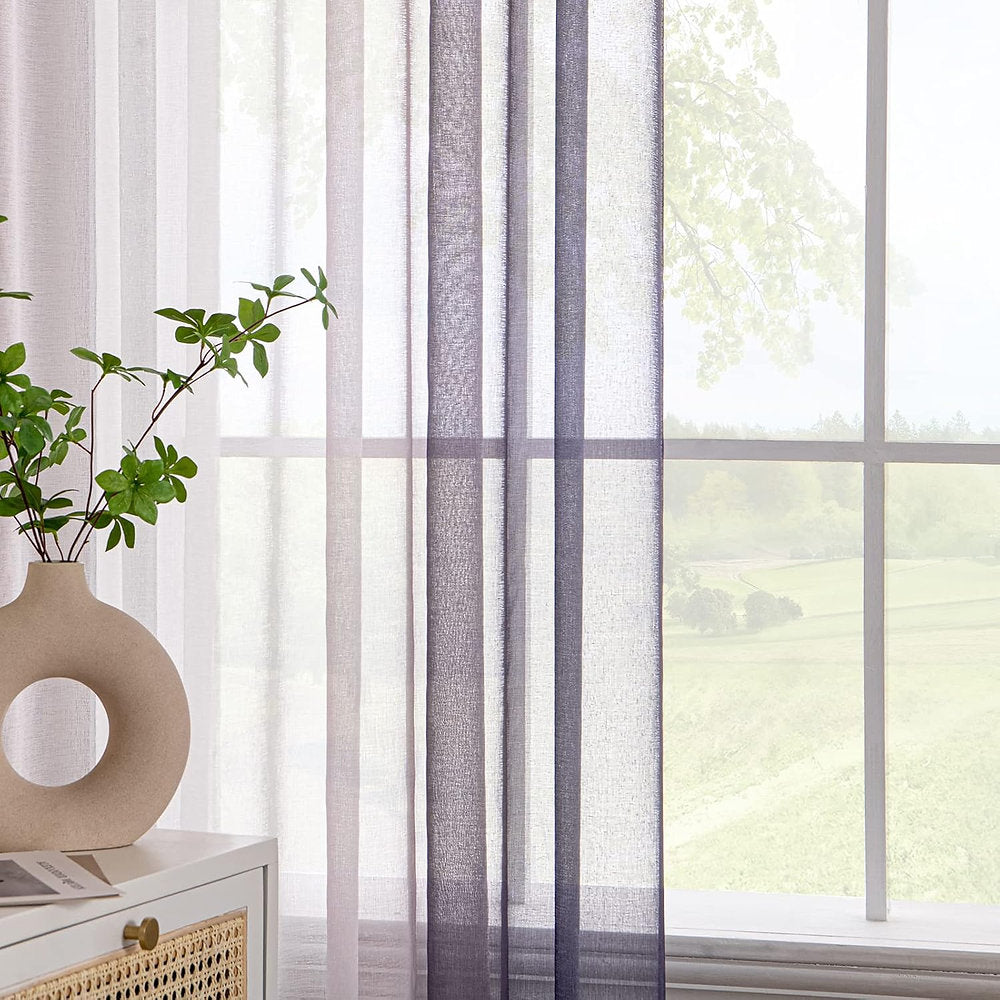 Perdele EMEMA, cu ochiuri semitransparentă, 140 x 245cm, mov