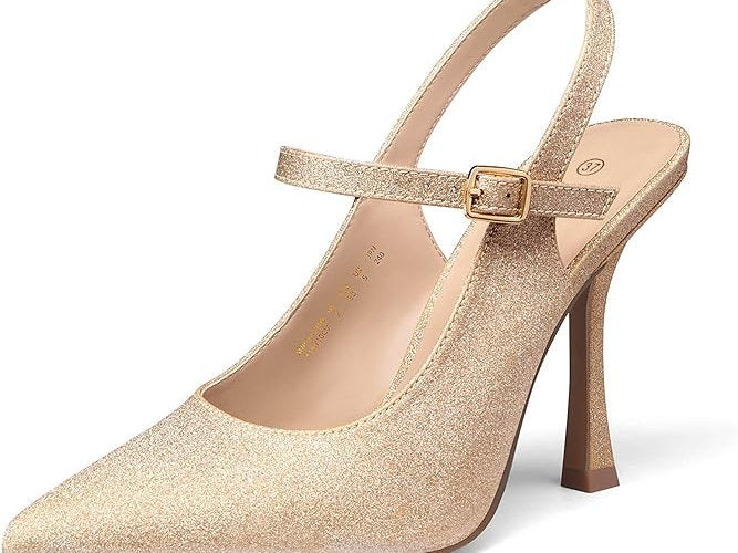 Sandale de damă cu toc, Dream Pairs, Argintiu, 39