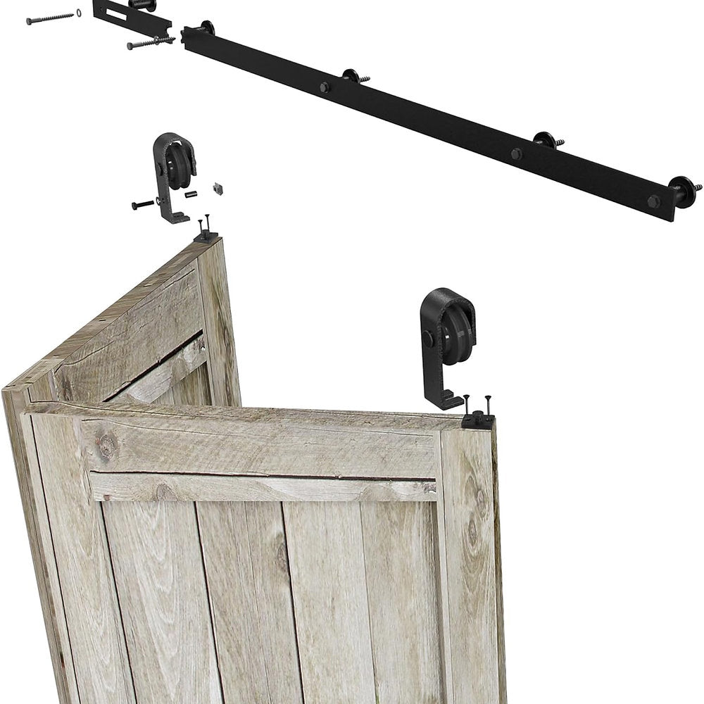 Kit de montare usi pliabile, mecanism usa plianta, 92cm, Qinaixqm