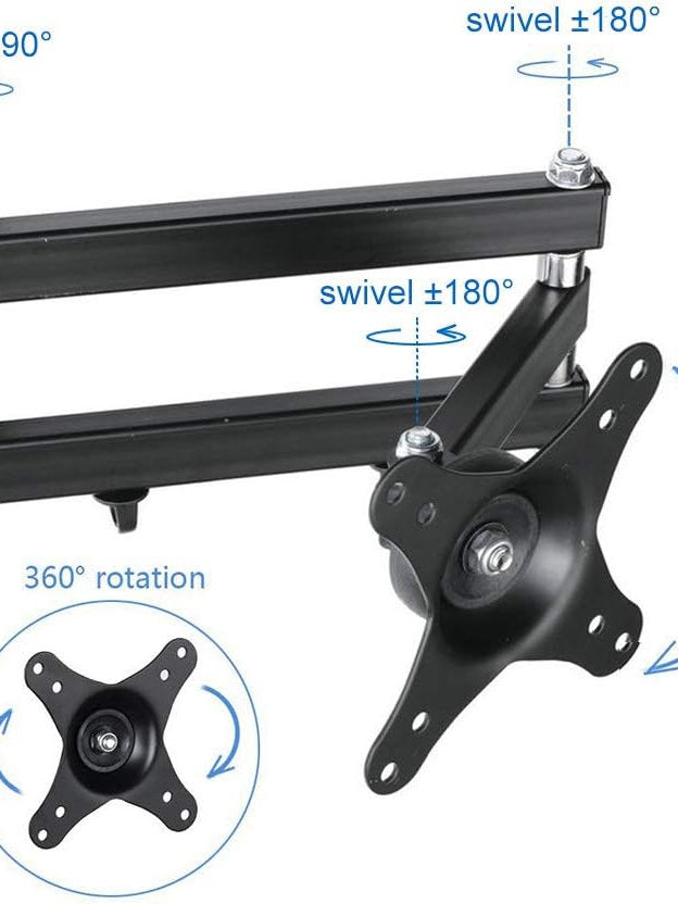 Suport monitor, tv, perete pivotant 15-32 inch, Suptek max 13 kg, Negru