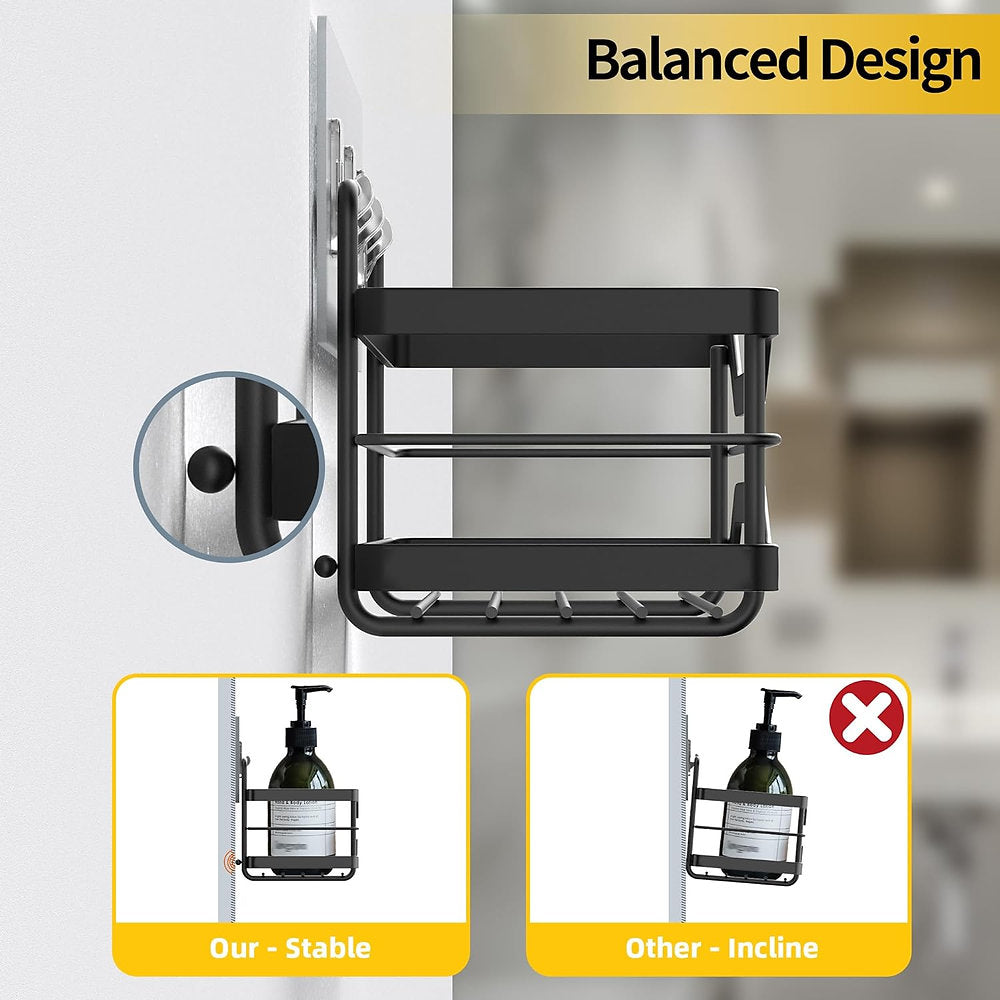 Set de 2 rafturi cu 6 accesorii, 29x9cm