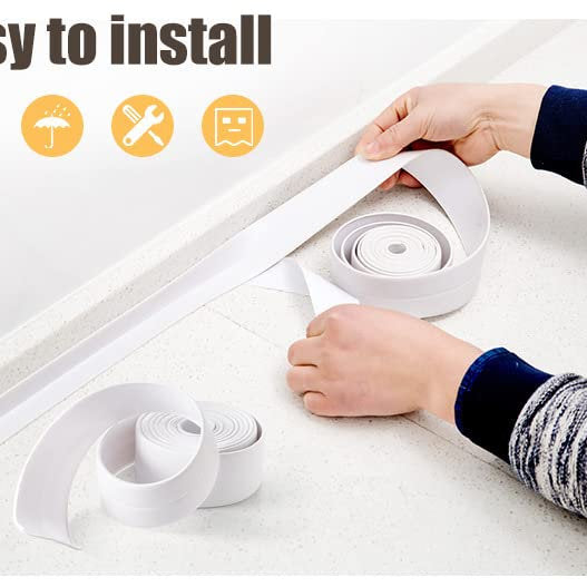 2 x Banda adeziva SUIXI, etansare, impermeabila, alba, 22mm x 3.2m