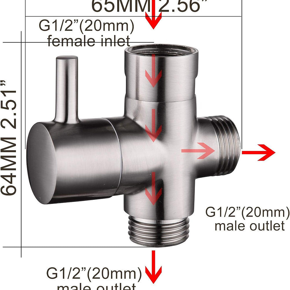 Deviator comutator robinet 3 cai, Ciencia, nichel