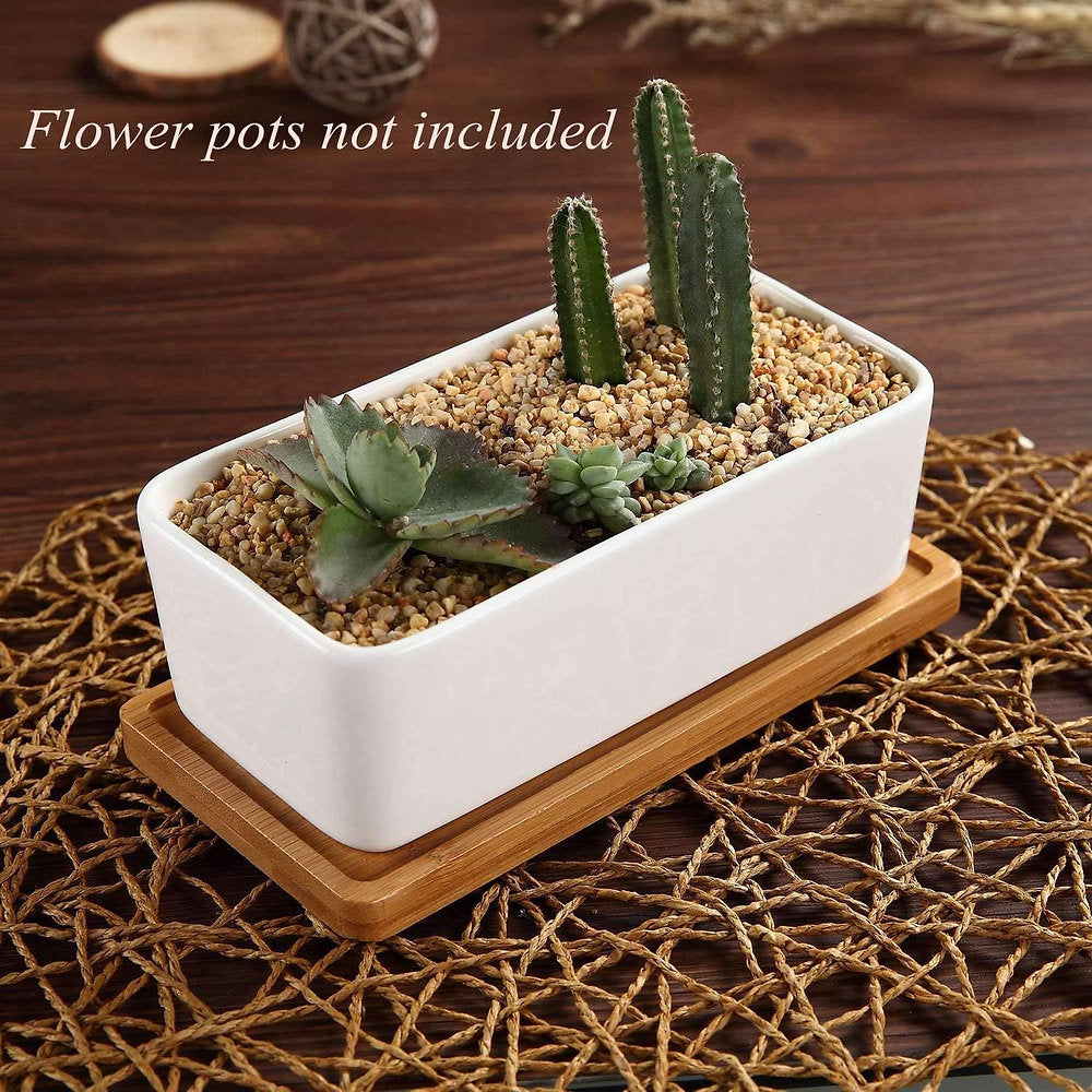 Tavă dreptunghiulară din bambus Set de 6, T4U