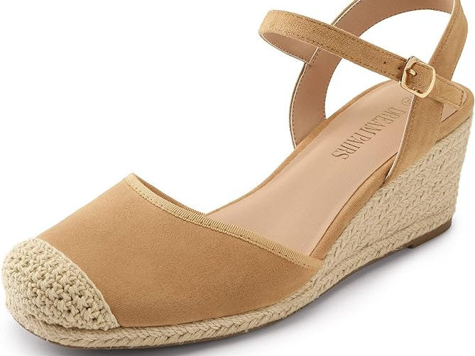 Sandale de damă cu toc, Dream Pairs, Kaki, 40