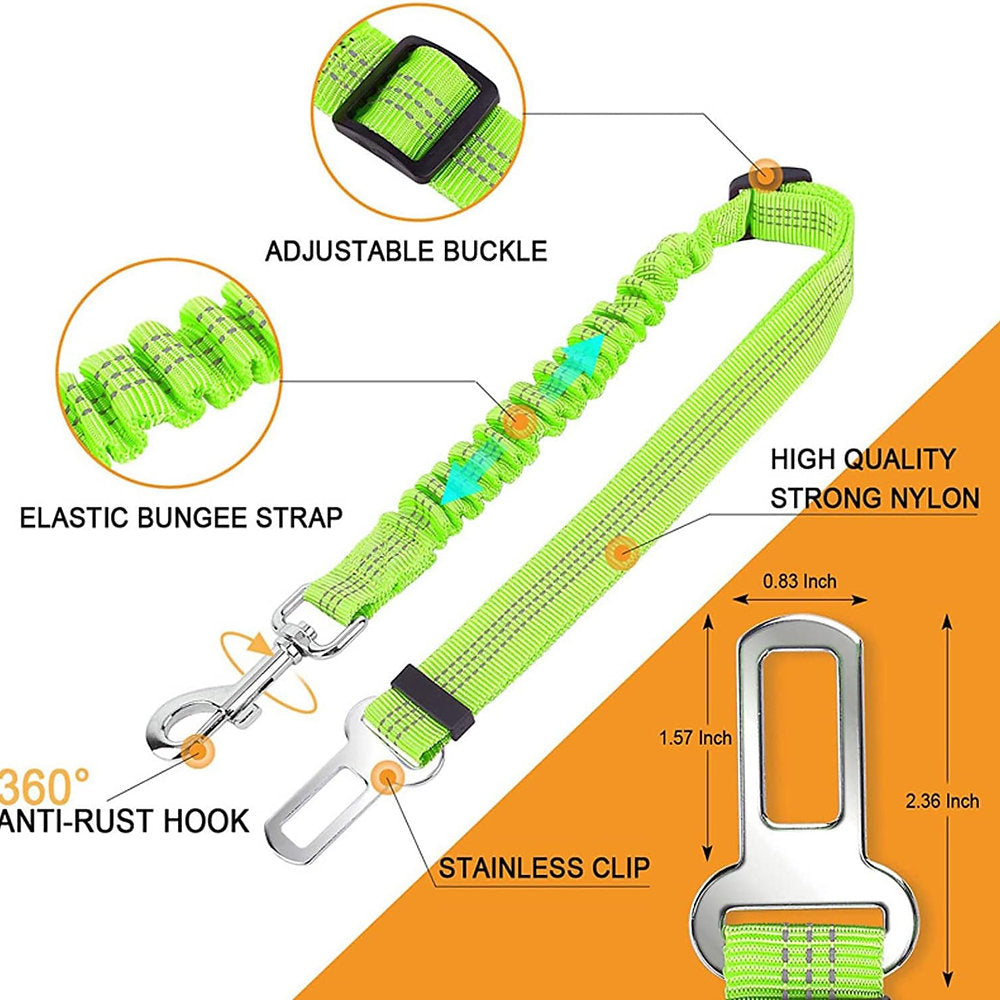 Centura de siguranță câini animale de companie cu absorbție elastică 3 buc