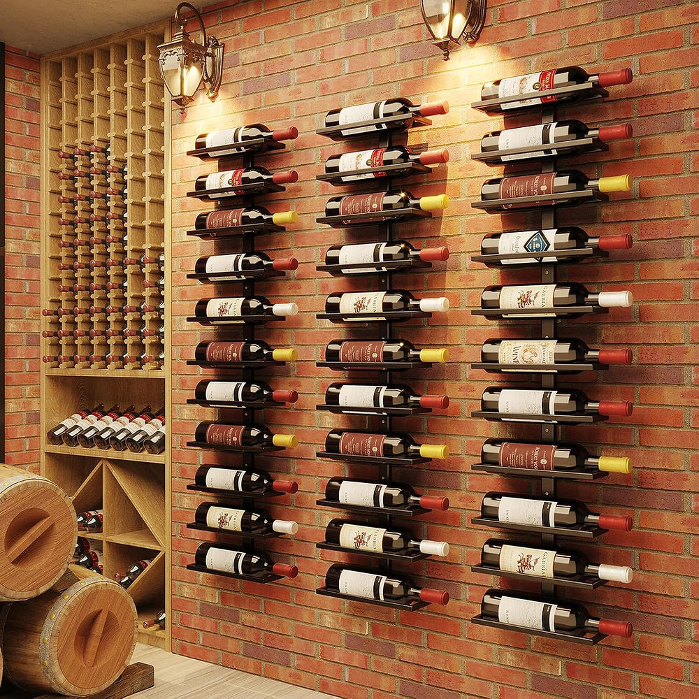 Suport sticle vin, Dripex, 11 sticle (2x4 si 1x3) 750ml, pe perete