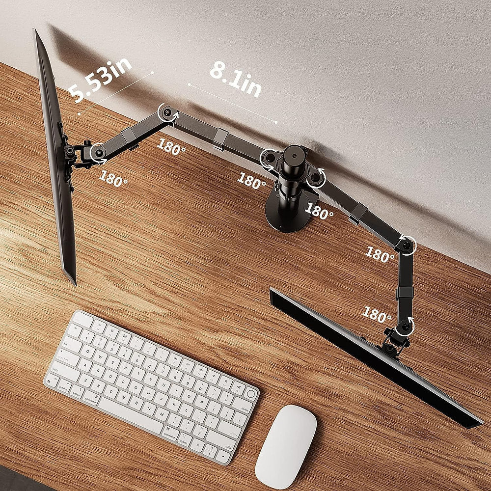 Suport doua monitoare, ErGear, 13-32", reglabil, inclinare