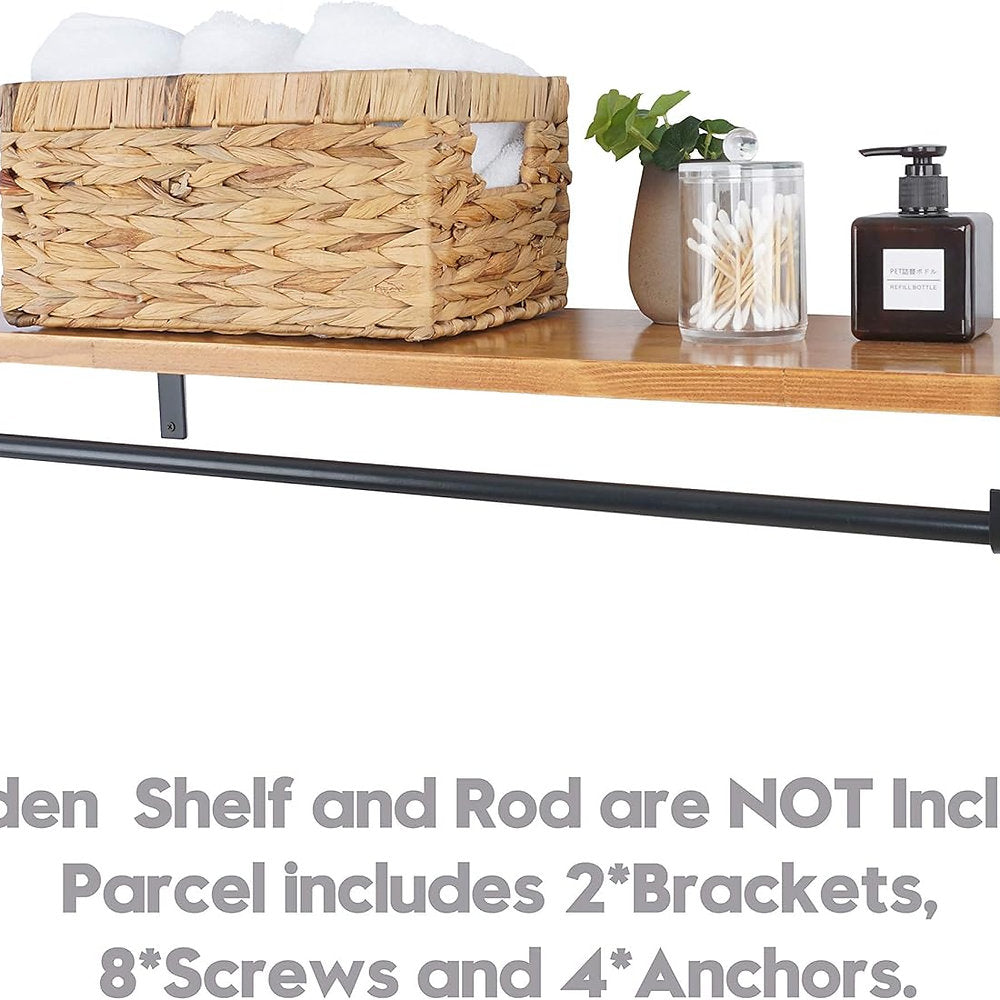 Suport polite, metalice pentru rafturi 20x15cm, set de2