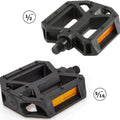 Pedale bicicletă AVASTA ax oțel cu reflector, anti-alunecare Set de 2 himb, an