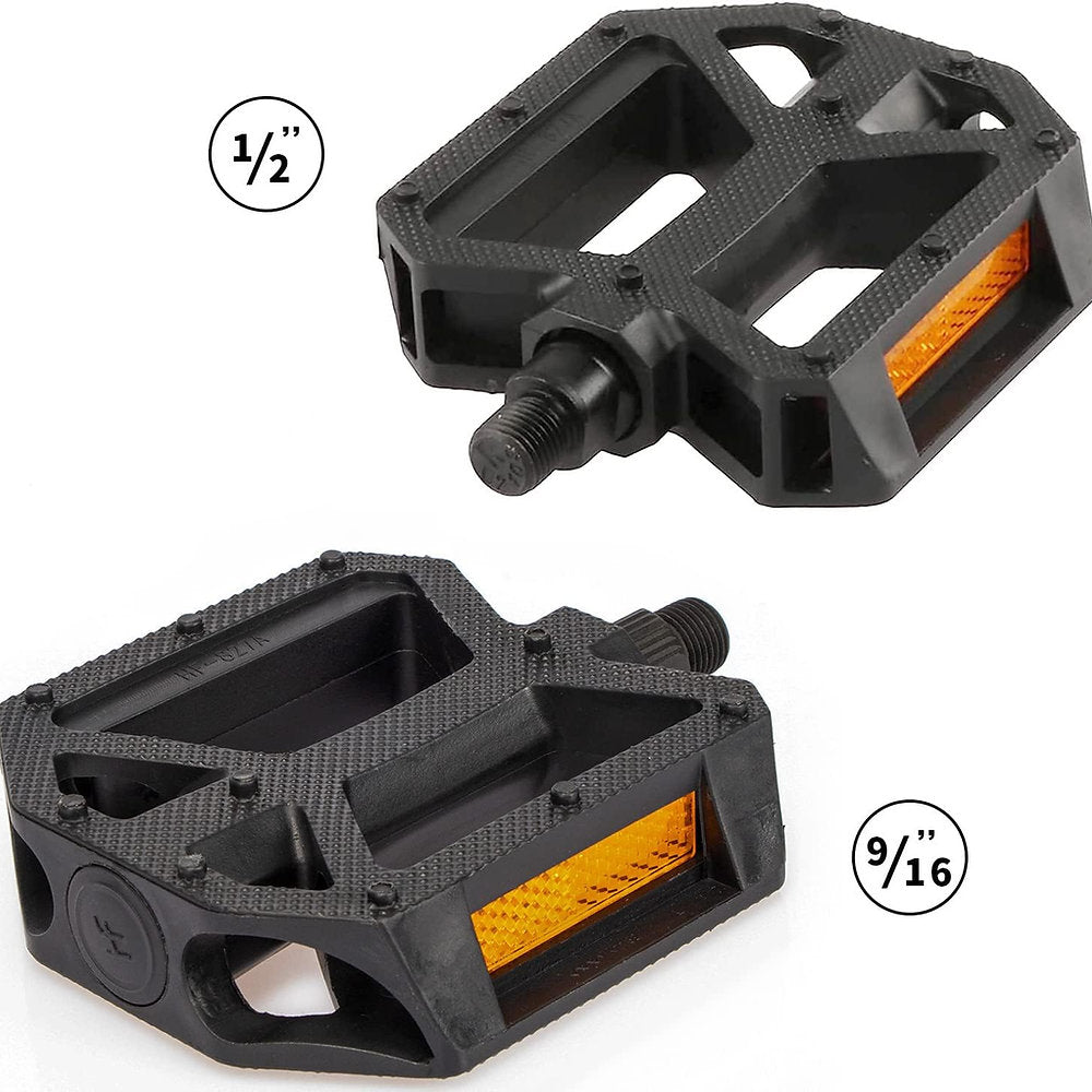 Pedale bicicletă AVASTA ax oțel cu reflector, anti-alunecare Set de 2 himb, an