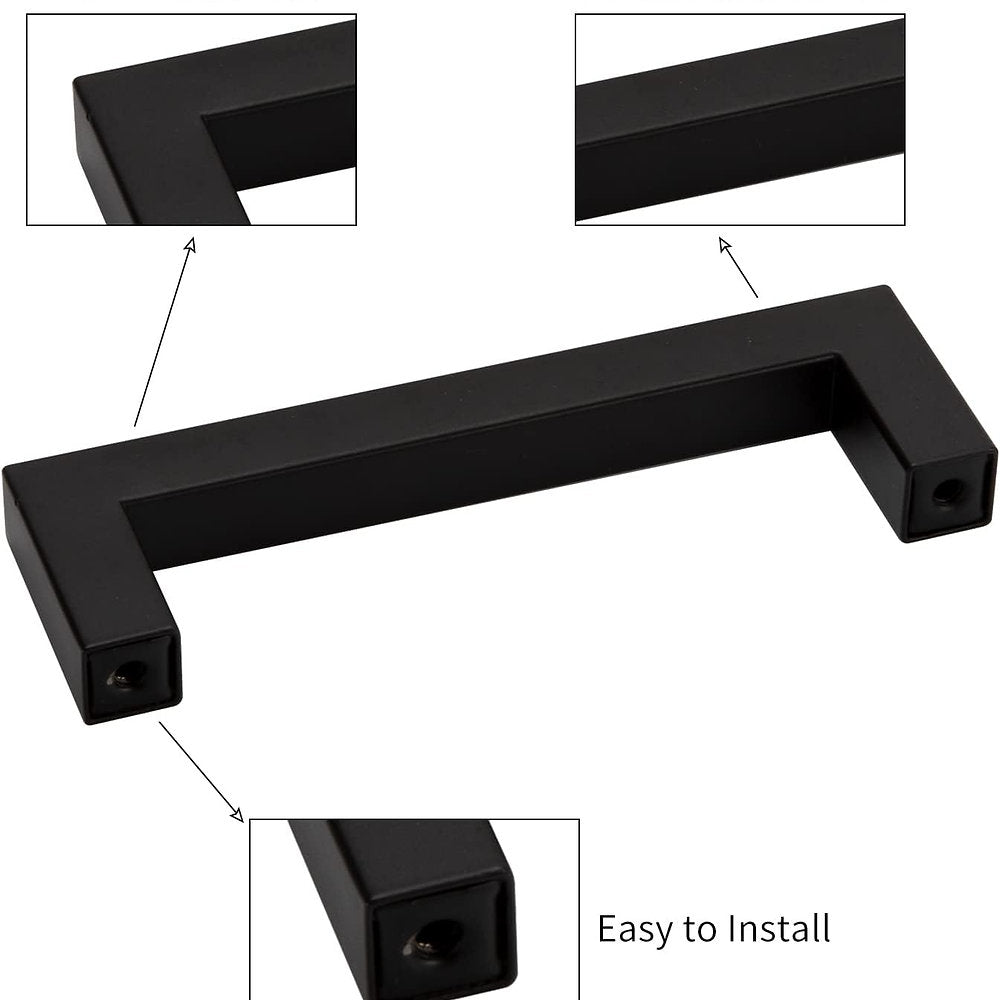Maner mobila, sertar Lontan, negru, 172mm, J12BK160