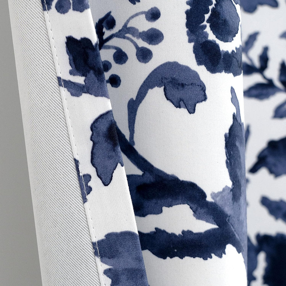 Draperii decorative, DriftAway, alb cu frunze, 168x229cm, set de 2