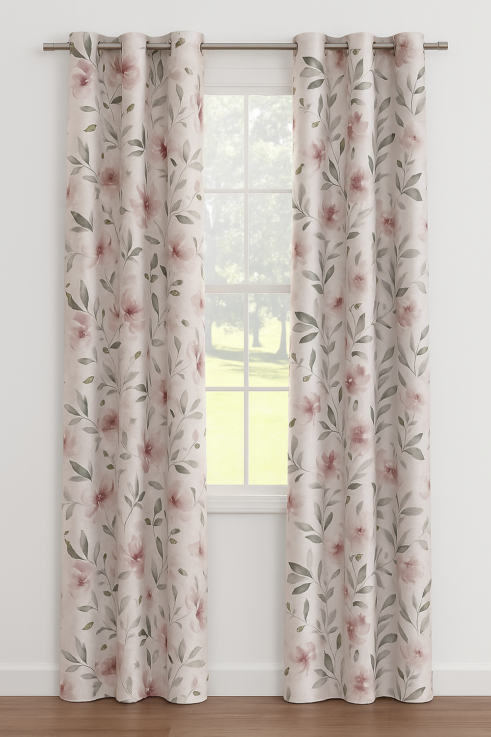 Draperii Encasa, blackout 85%, floral, 213 x 113cm