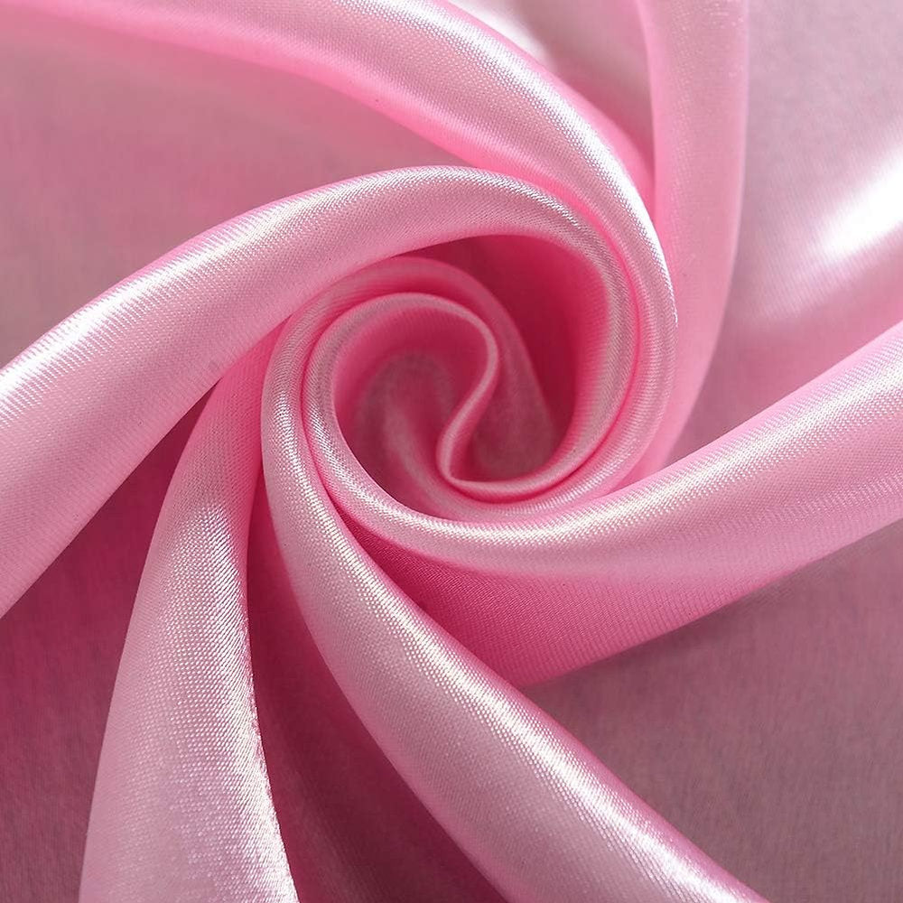 Perdea decorativa, Roz, 2.5 x 1M, set de 2 buc