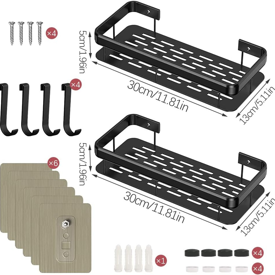 Raft, organizator baie / bucatarie cu agatatoare, set de 2 buc