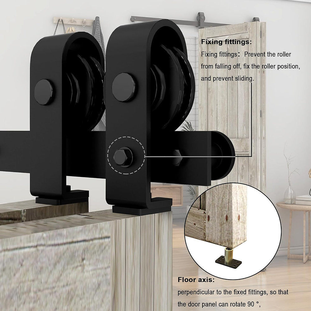 Kit de montare usi pliabile, mecanism usa plianta, 92cm, Qinaixqm