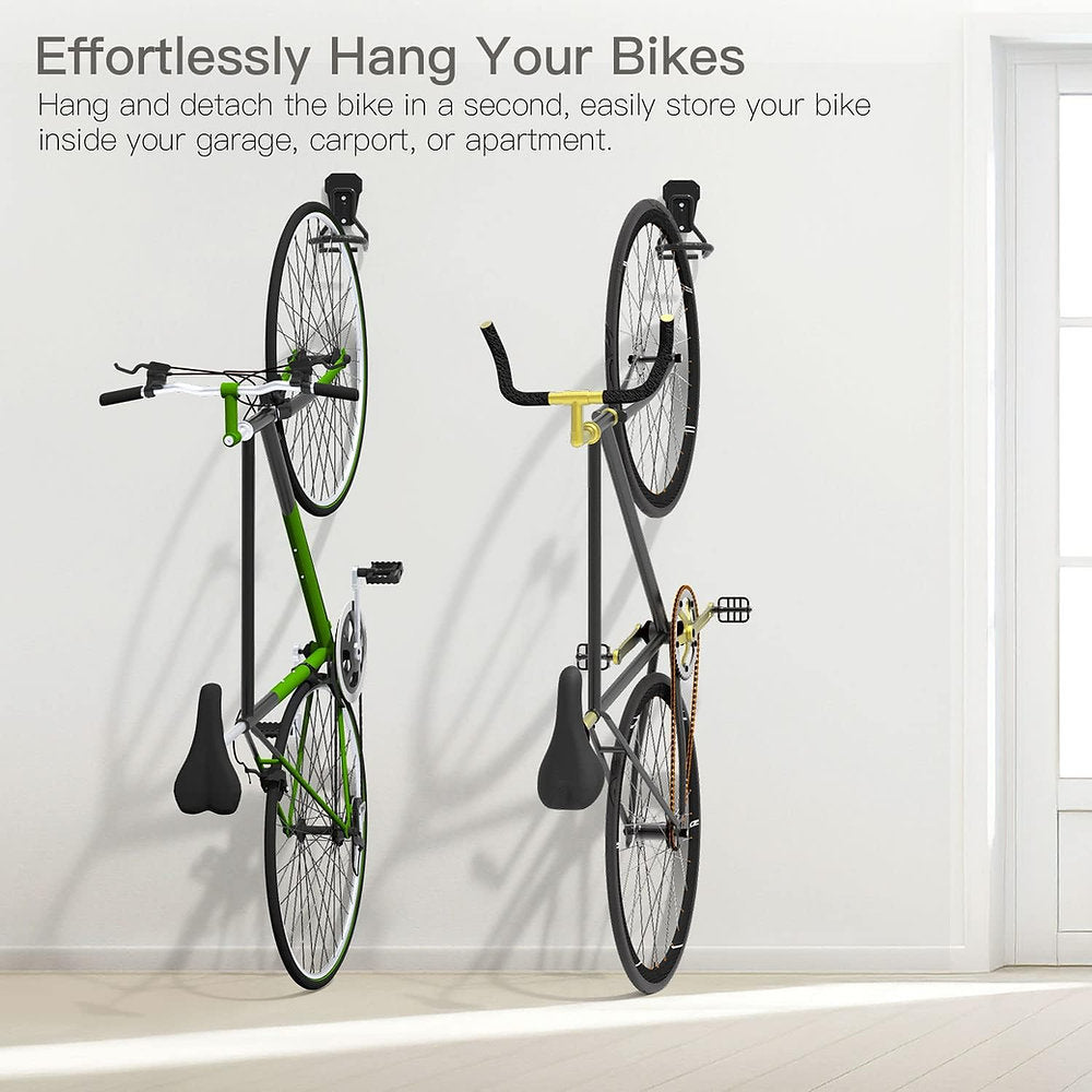 Set de 2 Carlige Reglabile pentru Suport Bicicleta pe Perete - Housolution, Optimizare Spatiu Garaj