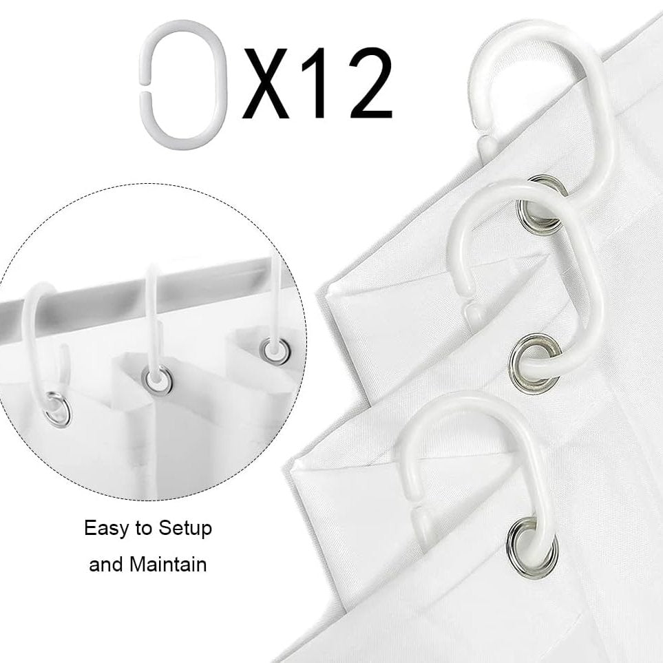 Perdea dus, primavara, 180x180cm, 12 carlige